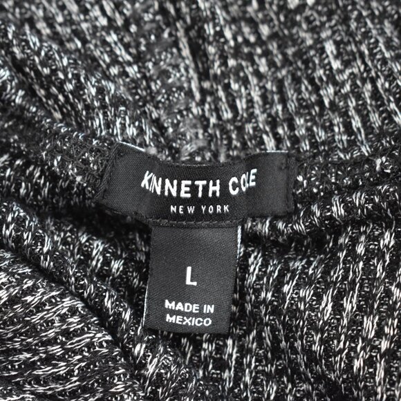 Women's KENNETH COLE Pullover Hoodie Long Sleeve LARGE Charcoal Gray - Picture 8 of 9